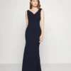 Wal G Andrew Off Shoulder Maxi Dress - Galajurk - Navy Blue