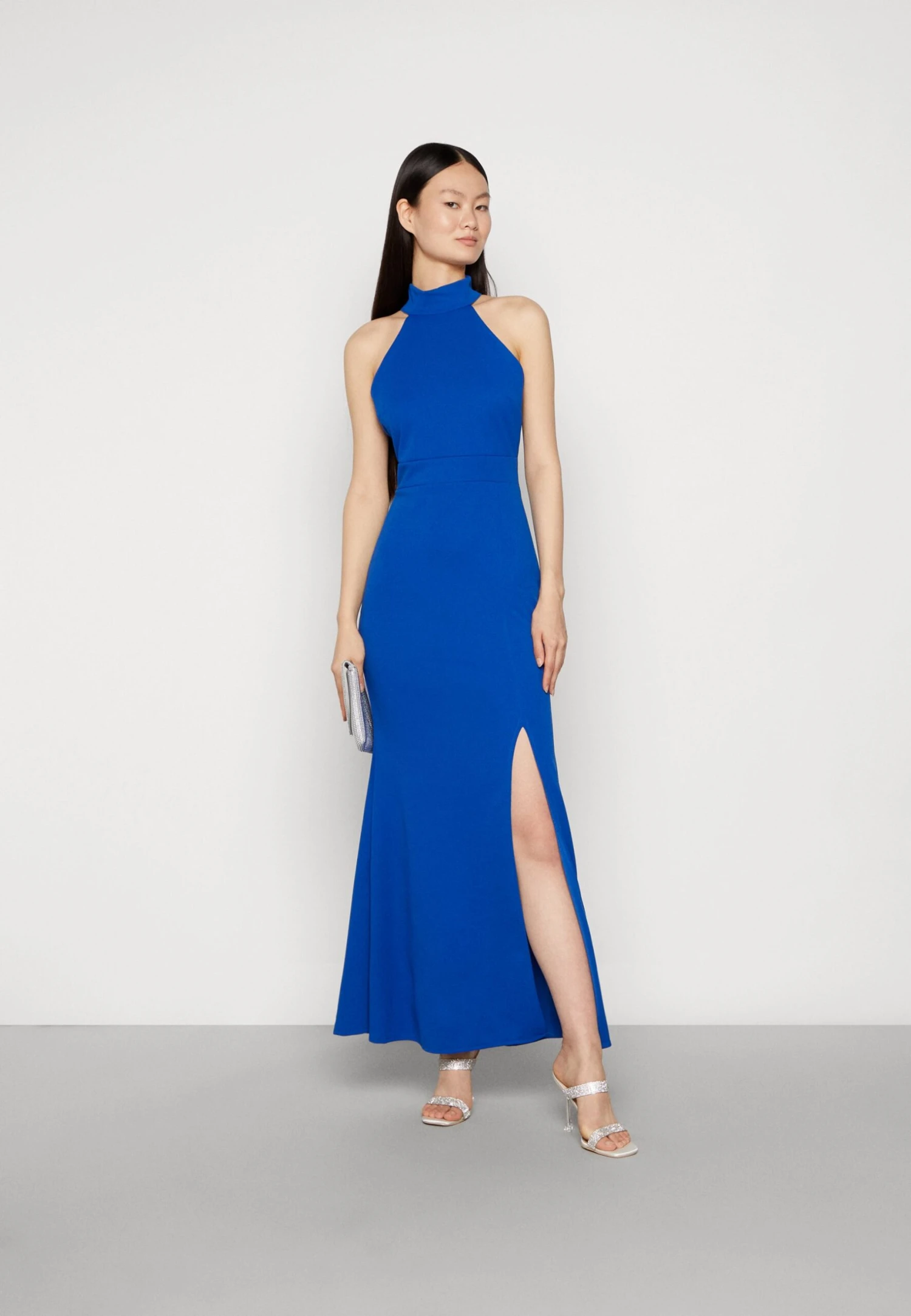 Wal G Halter Neck Maxi Dress - Galajurk - Electric Blue 2 Wal G Halter Neck Maxi Dress - Galajurk - Electric Blue - Afbeelding 2