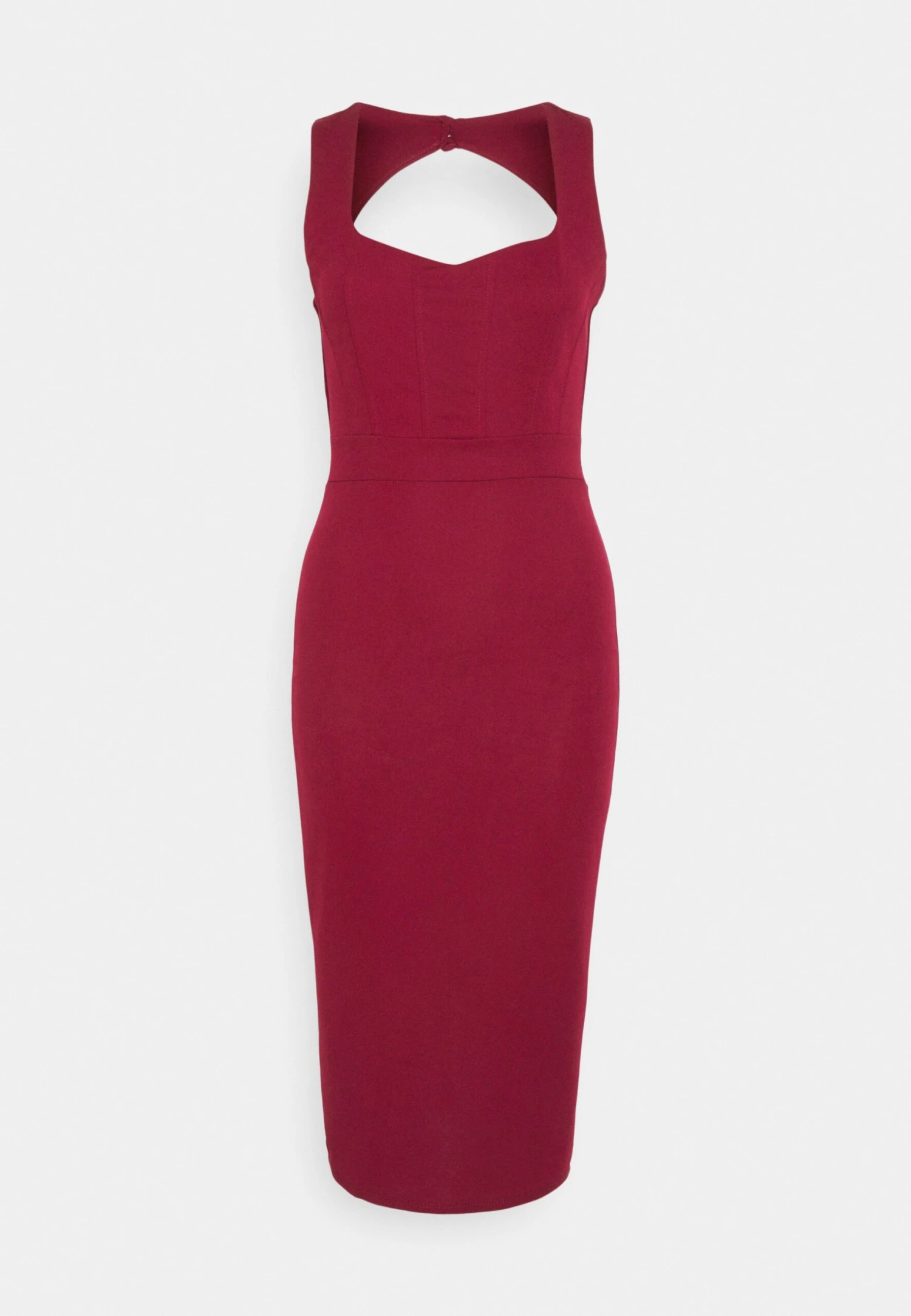 Alyona Heart Midi Dress - Jerseyjurk - Berry Wine 4 Alyona Heart Midi Dress - Jerseyjurk - Berry Wine - Afbeelding 4