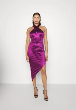 Wal G Lenny Cross Neck Midi - Cocktailjurk - Plum -Wal G Verkoopwinkel 0ffc32392cde4c88aa38f1976f07258f scaled