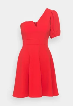 Wal G Zalora One Sleeve Skater Dress - Jerseyjurk - Red -Wal G Verkoopwinkel 102413abd0e64526b67c3dee16b462af scaled
