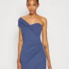 Wal G Milly One Shoulder Dress - Jerseyjurk - Denim Blue