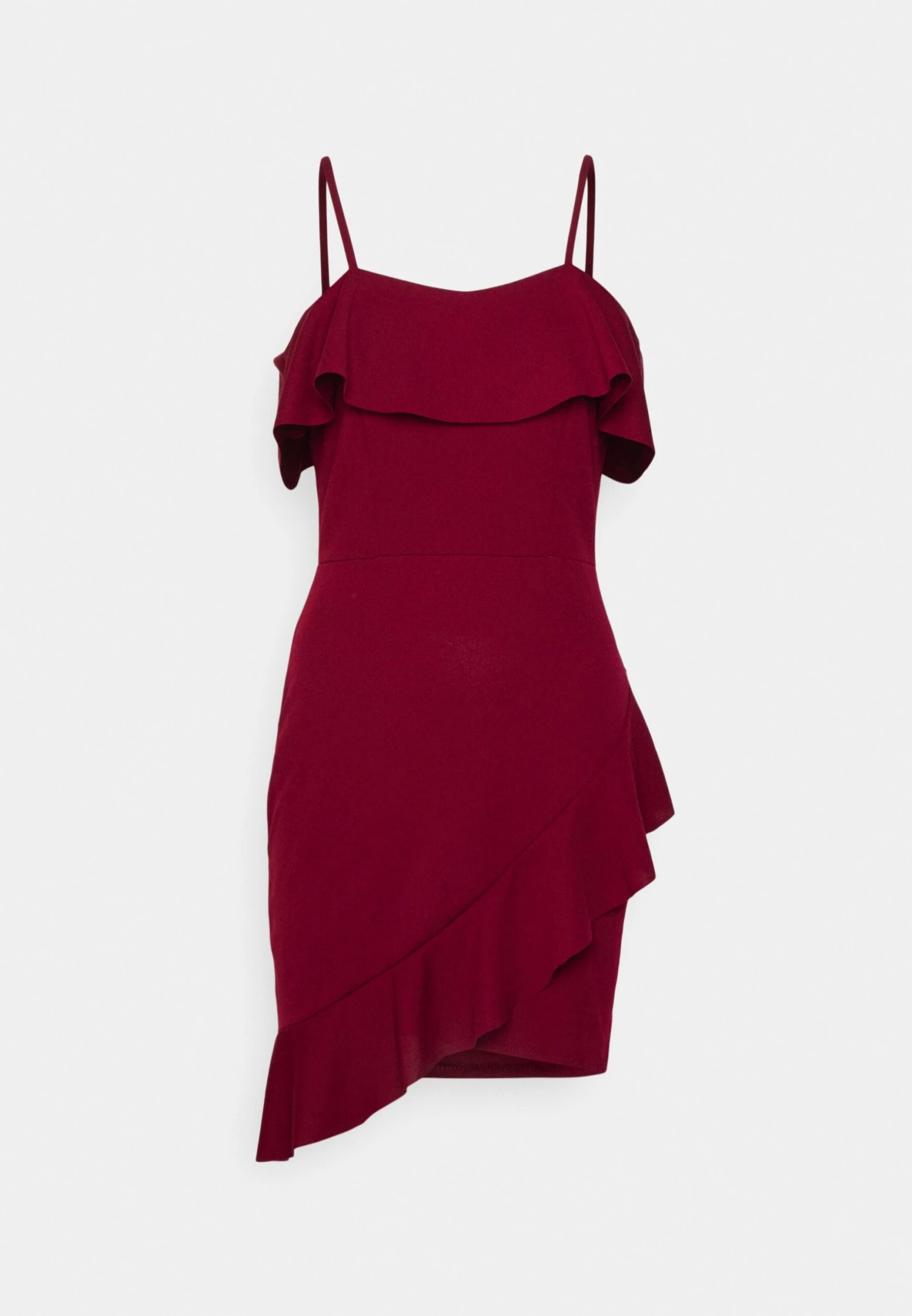 Revra Strappy Frill Skater - Jerseyjurk - Berry Wine 4 Revra Strappy Frill Skater - Jerseyjurk - Berry Wine - Afbeelding 4