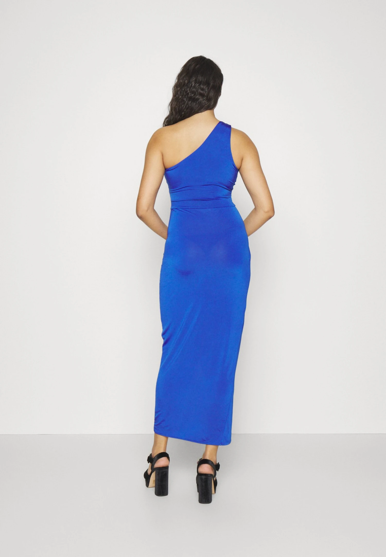 Wal G Party Bina One Shoulder Midi - Jerseyjurk - Electric Blue 4 Wal G Party Bina One Shoulder Midi - Jerseyjurk - Electric Blue - Afbeelding 4