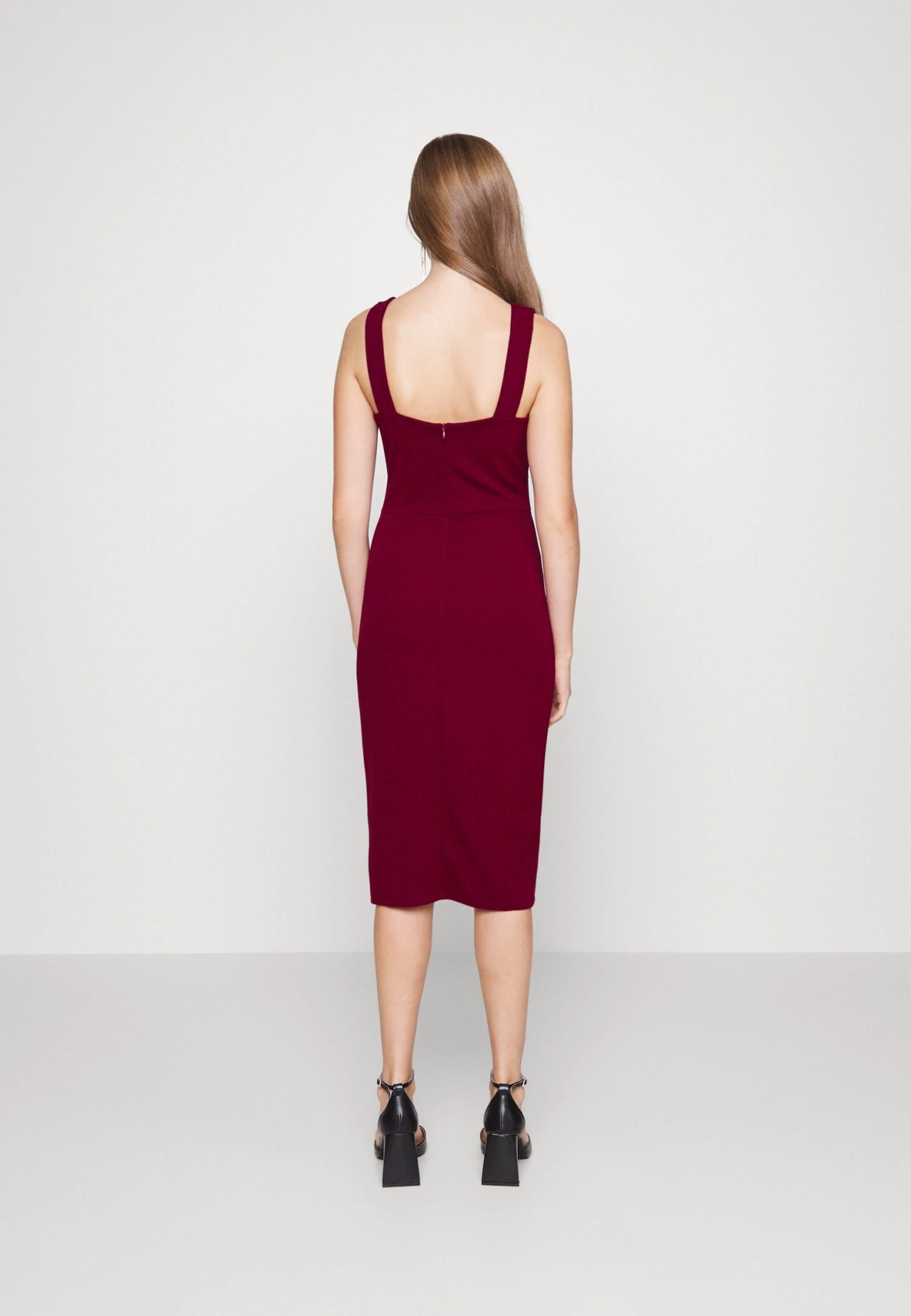 V Neck Midi - Cocktailjurk - Berry Wine 3 V Neck Midi - Cocktailjurk - Berry Wine - Afbeelding 3
