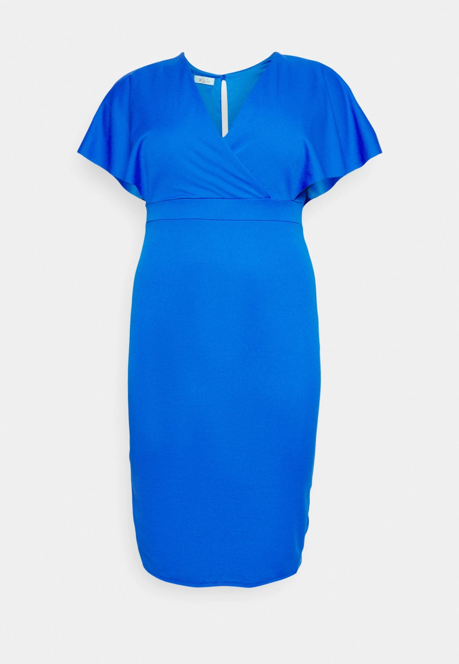 Donn V Neck Midi - Etui-Jurk - Electric Blue 5 Donn V Neck Midi - Etui-Jurk - Electric Blue - Afbeelding 5