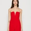 Wal G Christa V Neck Playsuit - Jumpsuit - Red