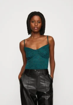 Wal G Benny Bodysuit - T-Shirt Print - Forest Green