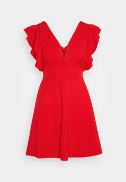 Wal G Lucia V Neck Frill Sleeve Skater Dress - Cocktailjurk - Red 10 Wal G Lucia V Neck Frill Sleeve Skater Dress - Cocktailjurk - Red -Wal G Verkoopwinkel 2432b5d60c624eb2b66a20bd1435efeb scaled
