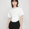 Wal G Hani Corset Top - T-Shirt Basic - White