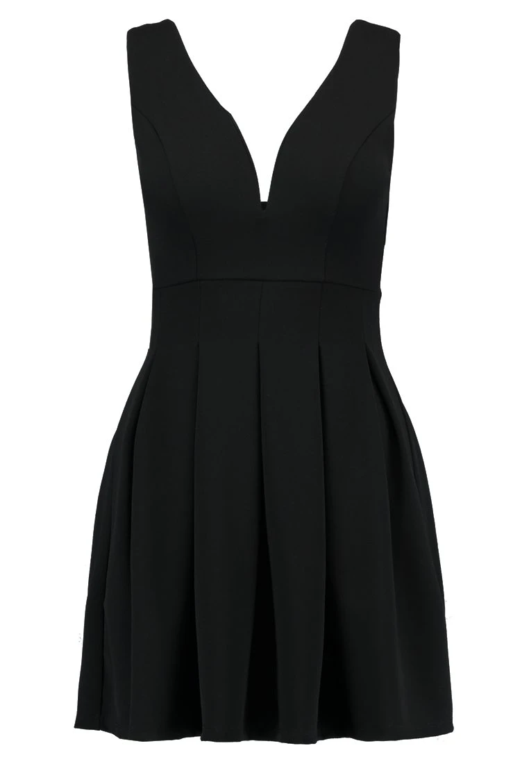 Eloise V Neck Skater Dress - Cocktailjurk - Black 4 Eloise V Neck Skater Dress - Cocktailjurk - Black - Afbeelding 4