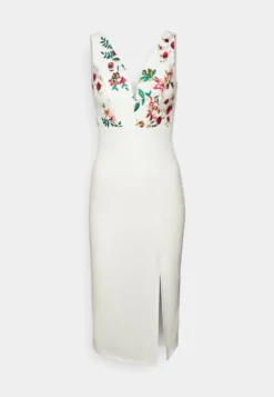 Wal G Embroidered V Neck Rose Midi - Cocktailjurk - White -Wal G Verkoopwinkel 2d4209b90ebe43d6ba9143ae304026c2 scaled