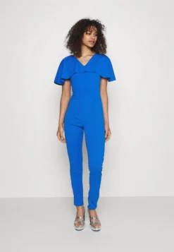 Liyavi Cape Sleeve- Jumpsuit - Electric Blue