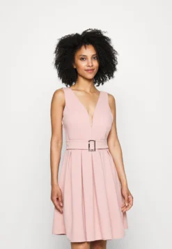 Debbie Buckle Skater Dress - Cocktailjurk - Blush Pink