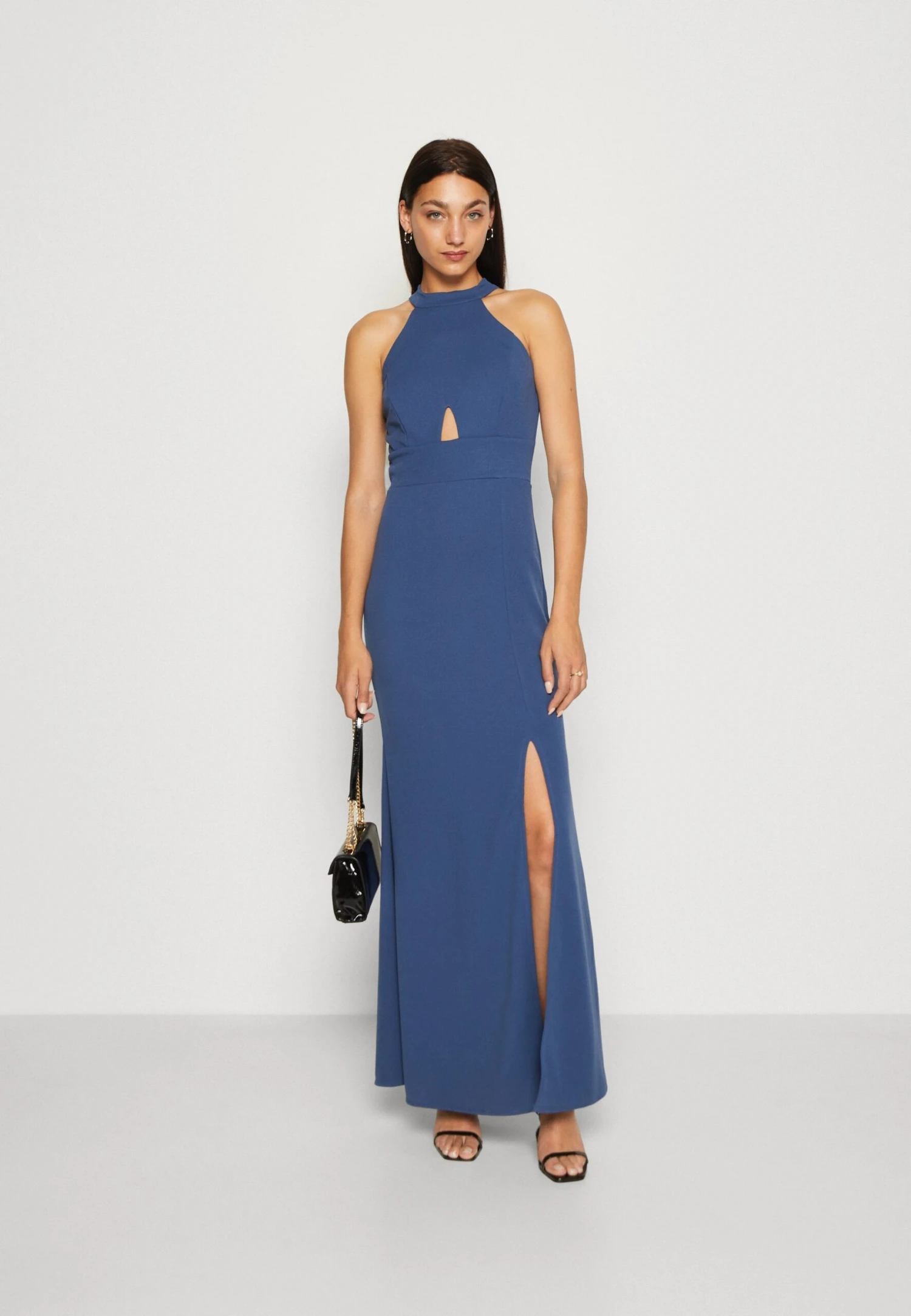 Wal G Hannah Cut Out Maxi - Galajurk - Denim Blue 2 Wal G Hannah Cut Out Maxi - Galajurk - Denim Blue - Afbeelding 2