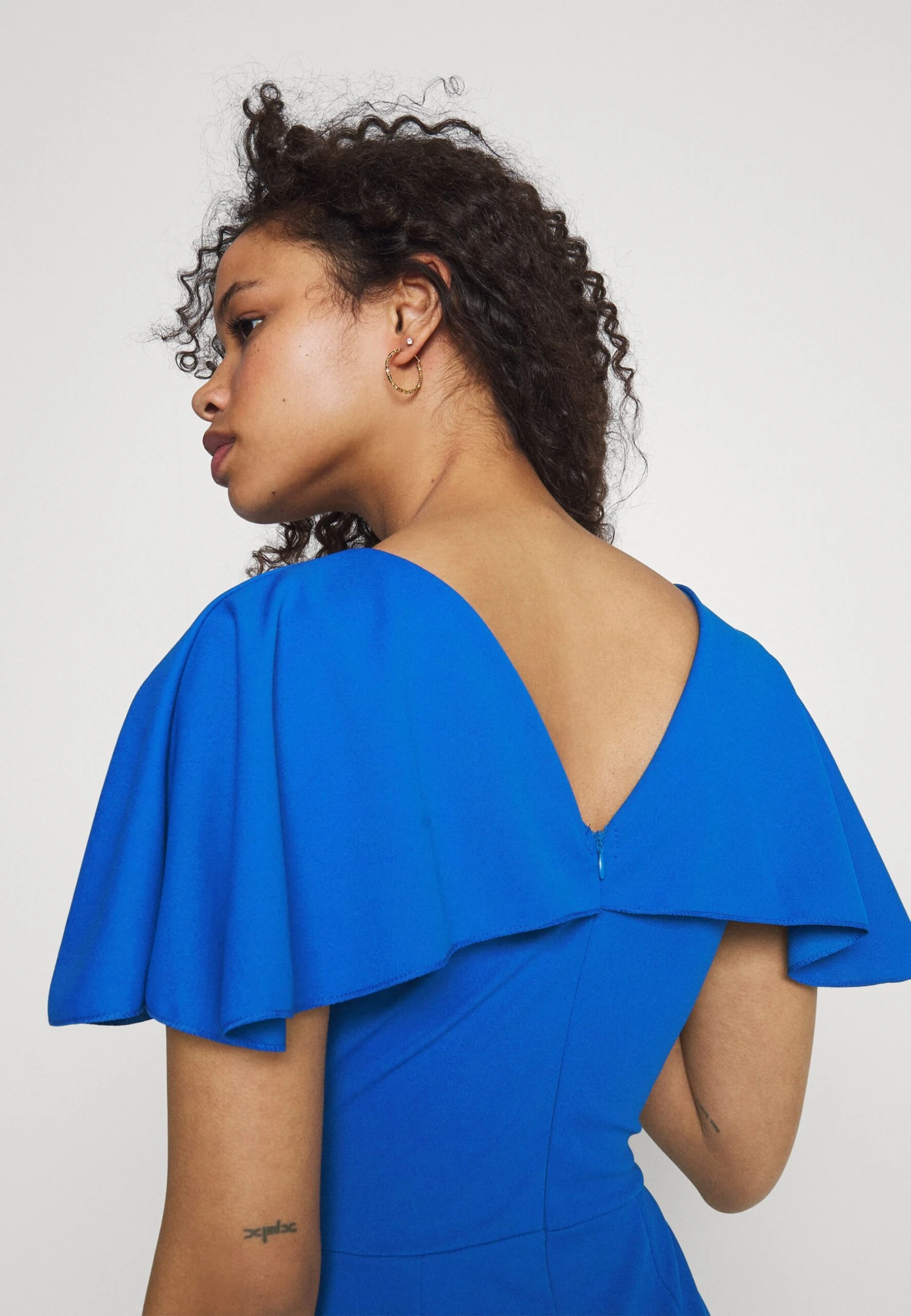 Liyavi Cape Sleeve- Jumpsuit - Electric Blue 5 Liyavi Cape Sleeve- Jumpsuit - Electric Blue - Afbeelding 5