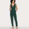 Wal G V Neck - Jumpsuit - Forest Green