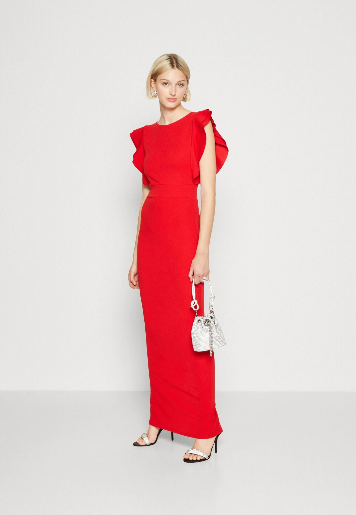 Wal G Jai Ruffle Maxi - Galajurk - Red 2 Wal G Jai Ruffle Maxi - Galajurk - Red - Afbeelding 2