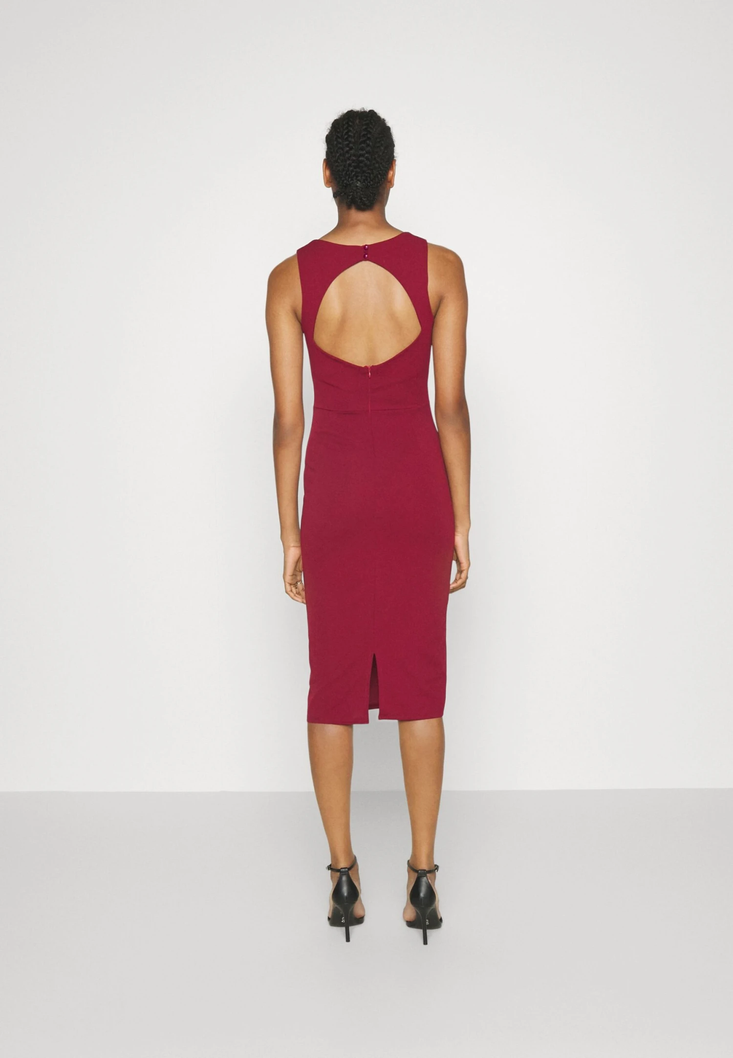 Alyona Heart Midi Dress - Jerseyjurk - Berry Wine 3 Alyona Heart Midi Dress - Jerseyjurk - Berry Wine - Afbeelding 3