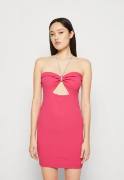 Wal G Winona Cut Out Mini - Jerseyjurk - Fuchsia