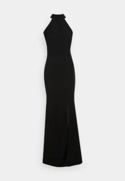 Halter Neck Maxi Dress - Galajurk - Black