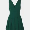 Siri Plunge - Jumpsuit - Forest Green
