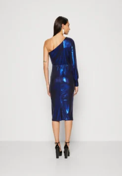 Wal G Hali One Sleeve Midi - Cocktailjurk - Electric Blue -Wal G Verkoopwinkel 4844d2c062374a778808f175135371a2 scaled