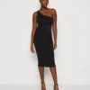 Wal G Zakera Contrast Midi Dress - Jerseyjurk - Black