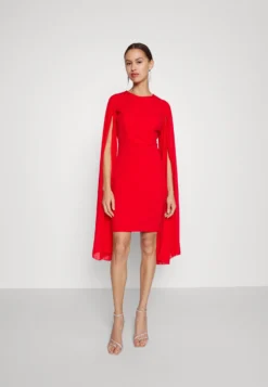 Wal G Holly Sleeve Dress - Cocktailjurk - Red