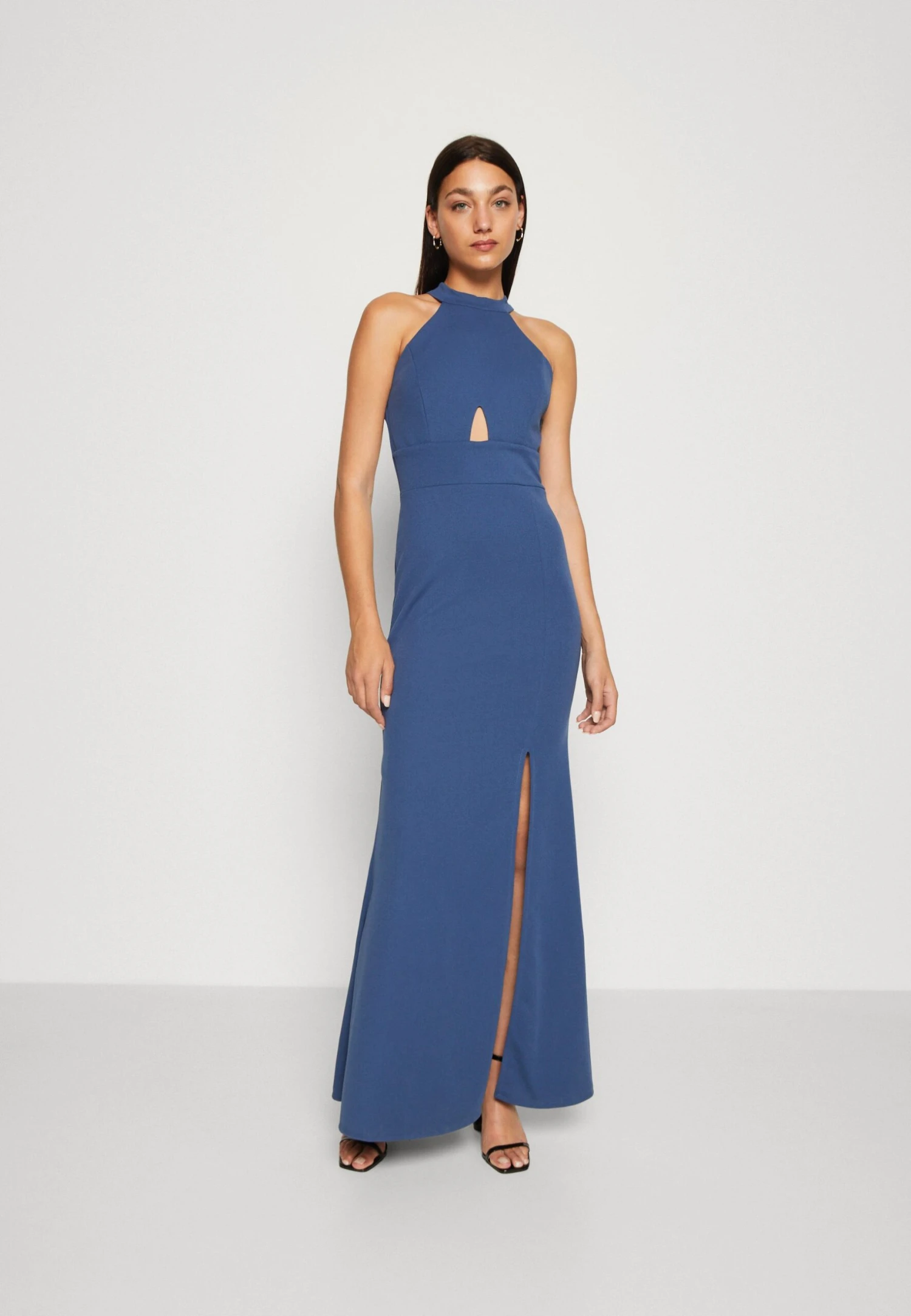 Wal G Hannah Cut Out Maxi - Galajurk - Denim Blue 1 Wal G Hannah Cut Out Maxi - Galajurk - Denim Blue