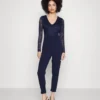 Wal G Blake Long Sleeve - Jumpsuit - Navy Blue