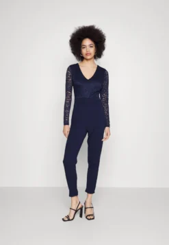 Wal G Blake Long Sleeve - Jumpsuit - Navy Blue