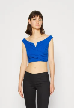 Wal G Valentines Heart Crop - Top - Electric Blue