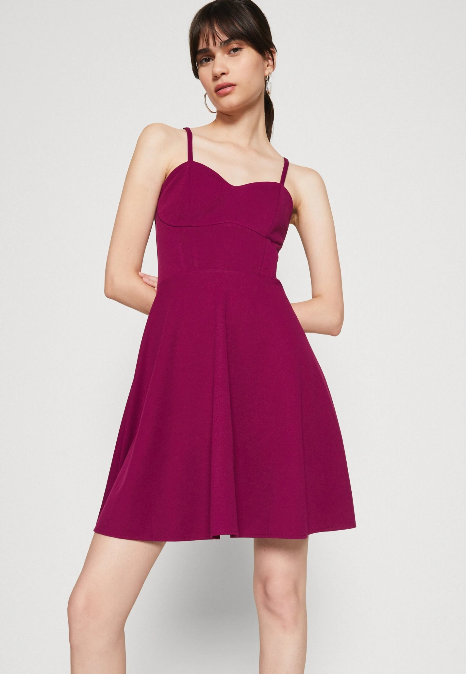 Wal G Asha Skater - Cocktailjurk - Plum 4 Wal G Asha Skater - Cocktailjurk - Plum - Afbeelding 4