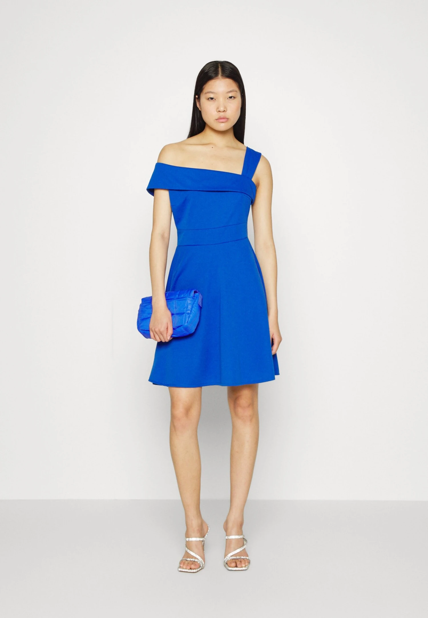 Wal G Noelle Off The Shoulder Skater - Jerseyjurk - Electric Blue 2 Wal G Noelle Off The Shoulder Skater - Jerseyjurk - Electric Blue - Afbeelding 2