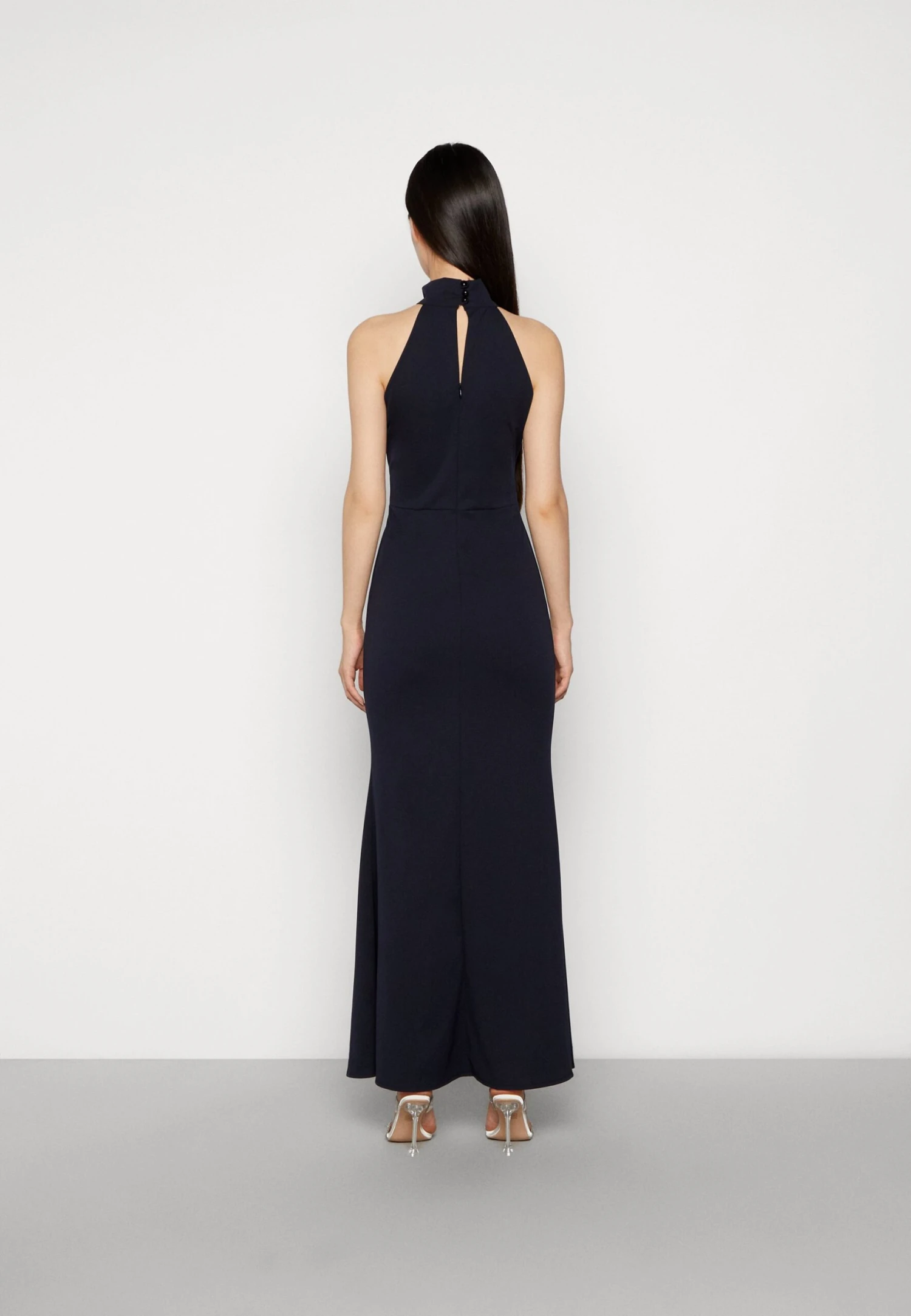 Wal G Halter Neck Maxi Dress - Galajurk - Navy Blue 3 Wal G Halter Neck Maxi Dress - Galajurk - Navy Blue - Afbeelding 3