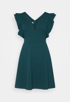 Wal G Lucia V Neck Frill Sleeve Skater Dress - Cocktailjurk - Forest Green 10 Wal G Lucia V Neck Frill Sleeve Skater Dress - Cocktailjurk - Forest Green -Wal G Verkoopwinkel 68cd0a138bb84862b85359733b0cea2d scaled