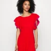 Max Ruffle Skater - Cocktailjurk - Red/Fuchsia