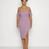 Andy Ruffle Midi - Jerseyjurk - Mauve Pink