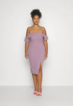 Andy Ruffle Midi - Jerseyjurk - Mauve Pink