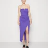 Wal G Gina V Neck Maxi - Jerseyjurk - Purple