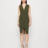 Wal G Safa Rouched Mini - Jerseyjurk - Forest Green