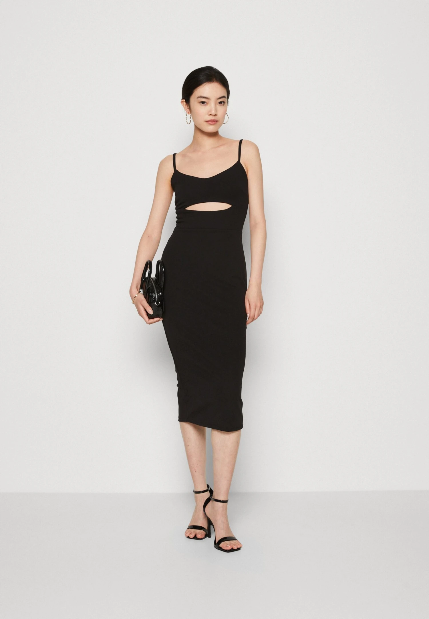 Wal G Kate Cut Out Midi - Jerseyjurk - Black 2 Wal G Kate Cut Out Midi - Jerseyjurk - Black - Afbeelding 2