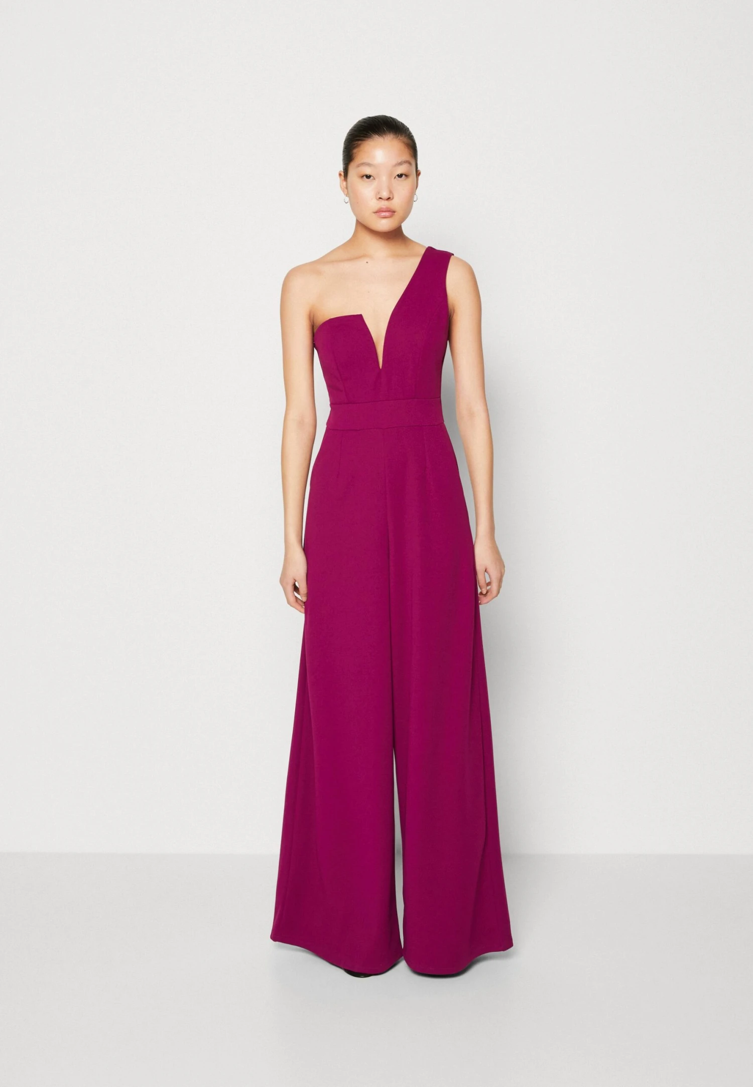 Wal G Fleur One Shoulder- Jumpsuit - Purple 1 Wal G Fleur One Shoulder- Jumpsuit - Purple