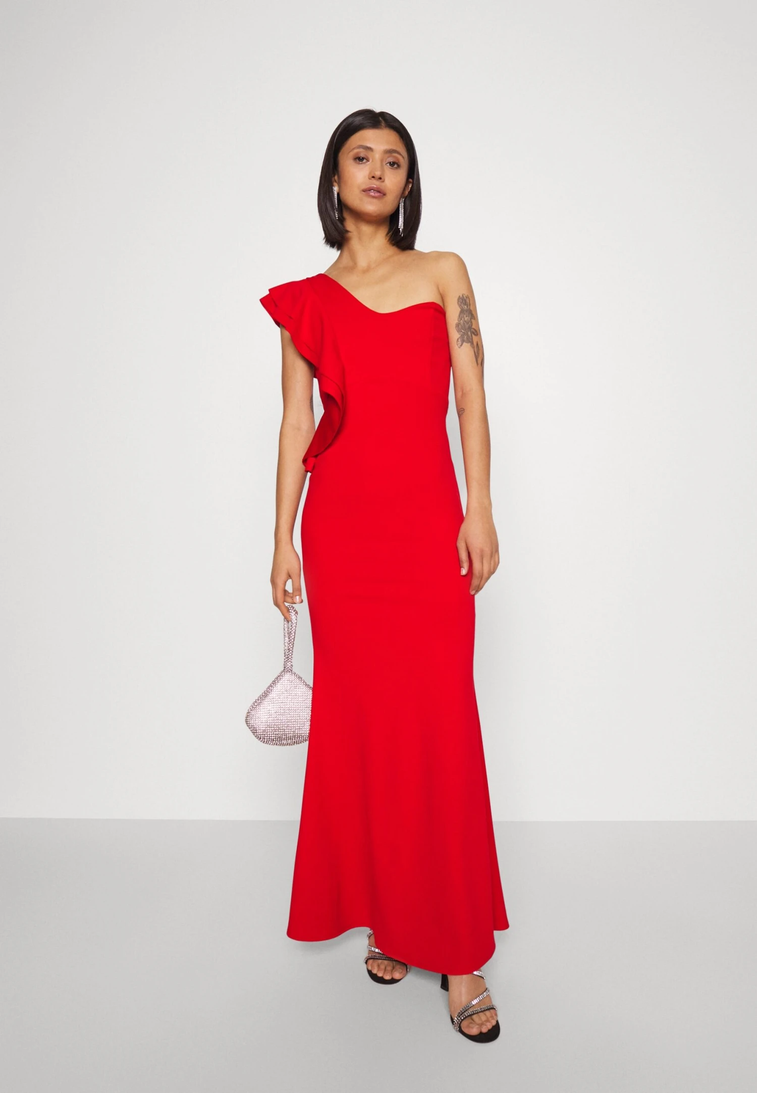 Wal G One Shoulder Maxi Dress - Cocktailjurk - Red 2 Wal G One Shoulder Maxi Dress - Cocktailjurk - Red - Afbeelding 2