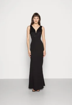 Wal G V Neck Maxi - Galajurk - Black