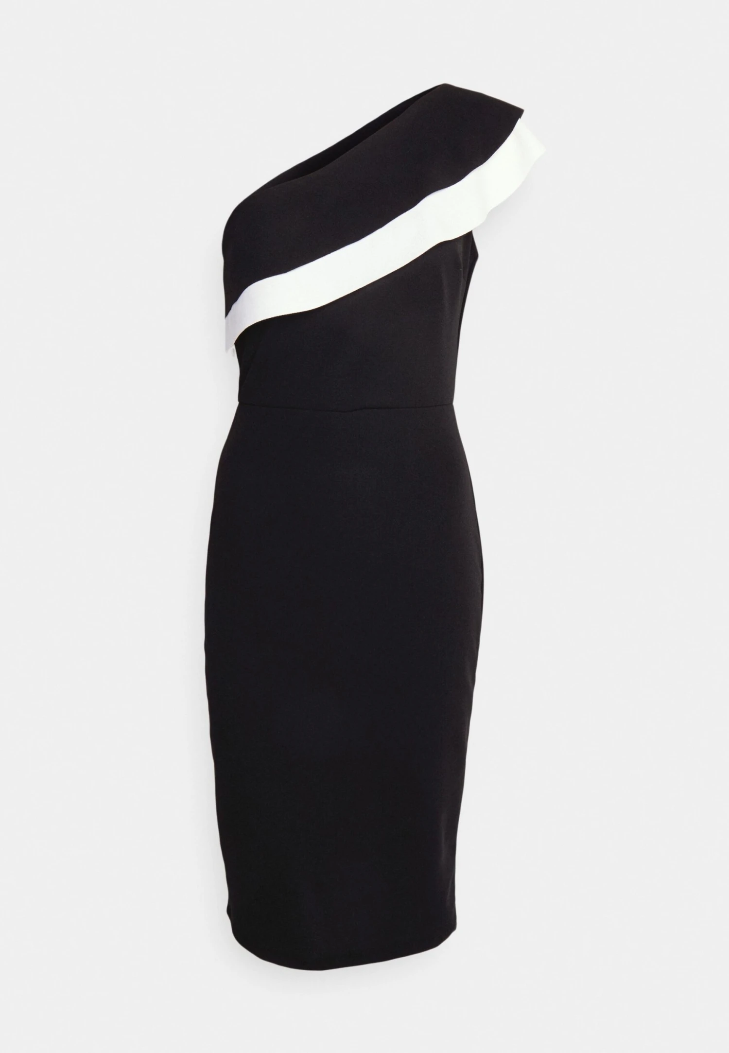 Wal G Smeena One Shoulder Midi - Jerseyjurk - Black/White 5 Wal G Smeena One Shoulder Midi - Jerseyjurk - Black/White - Afbeelding 5
