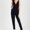 Wal G V Neck - Jumpsuit - Navy