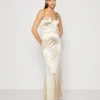Wal G Evalina One Sleeve Maxi - Galajurk - Champagne