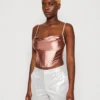 Wal G Christian Corset Crop - Top - Dusty Pink